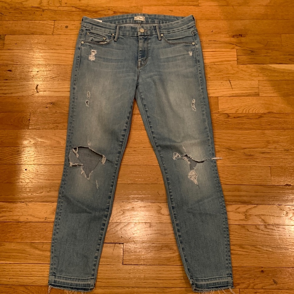 MOTHER Looker Crop Undone Hem